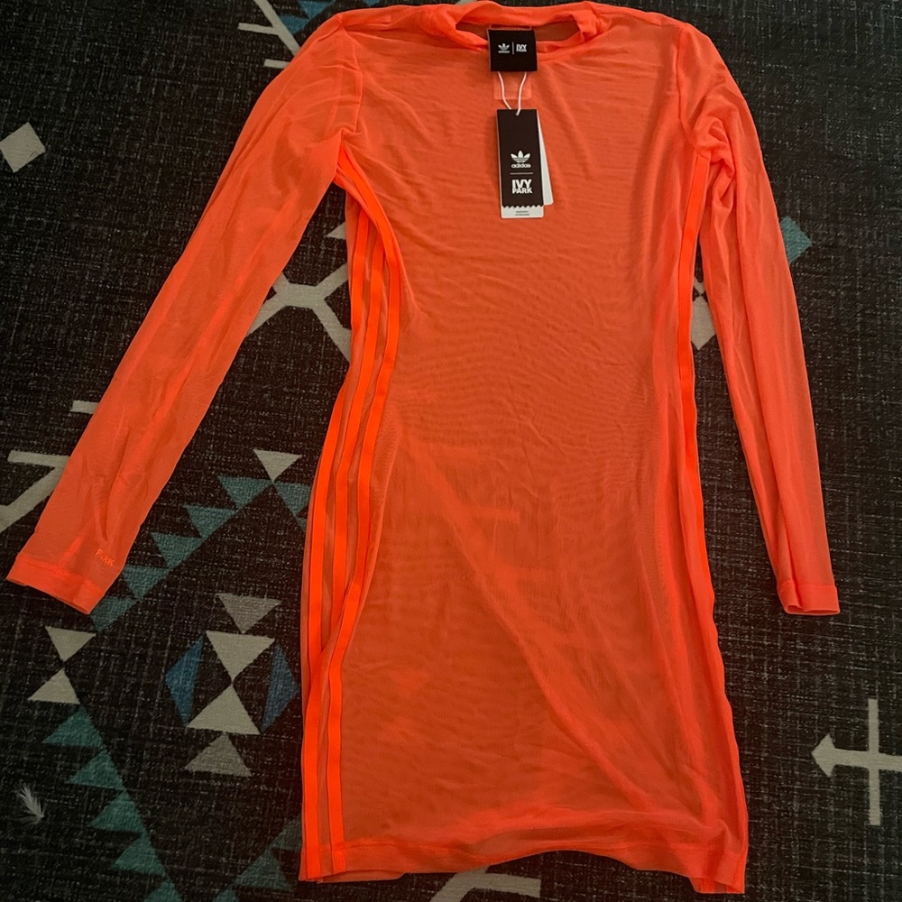 Orange IVY PARK mesh swim dress